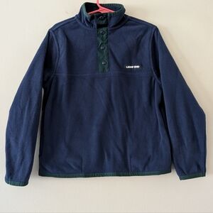 Lands' End Kid's Navy Sweater size XS 4-5 Pullover Mock Neck And Hand Pockets